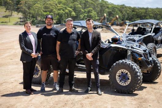 council ceo morven cameron toby price tony palmer and deputy mayor jack antcliff at black rock on friday