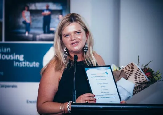 Compass-Hunter-executive-manager-accepts-AHI-NSW-award