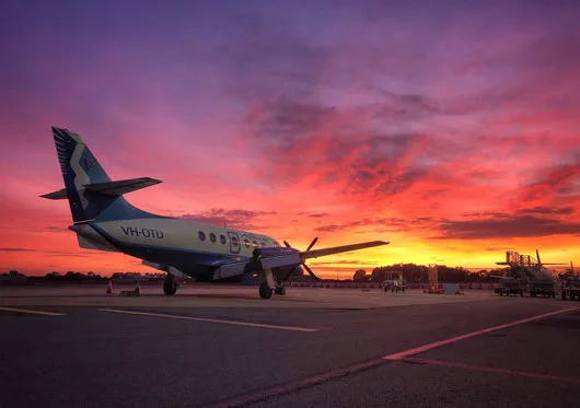 FlyPelican-aircraft-at-Newcastle-Airport